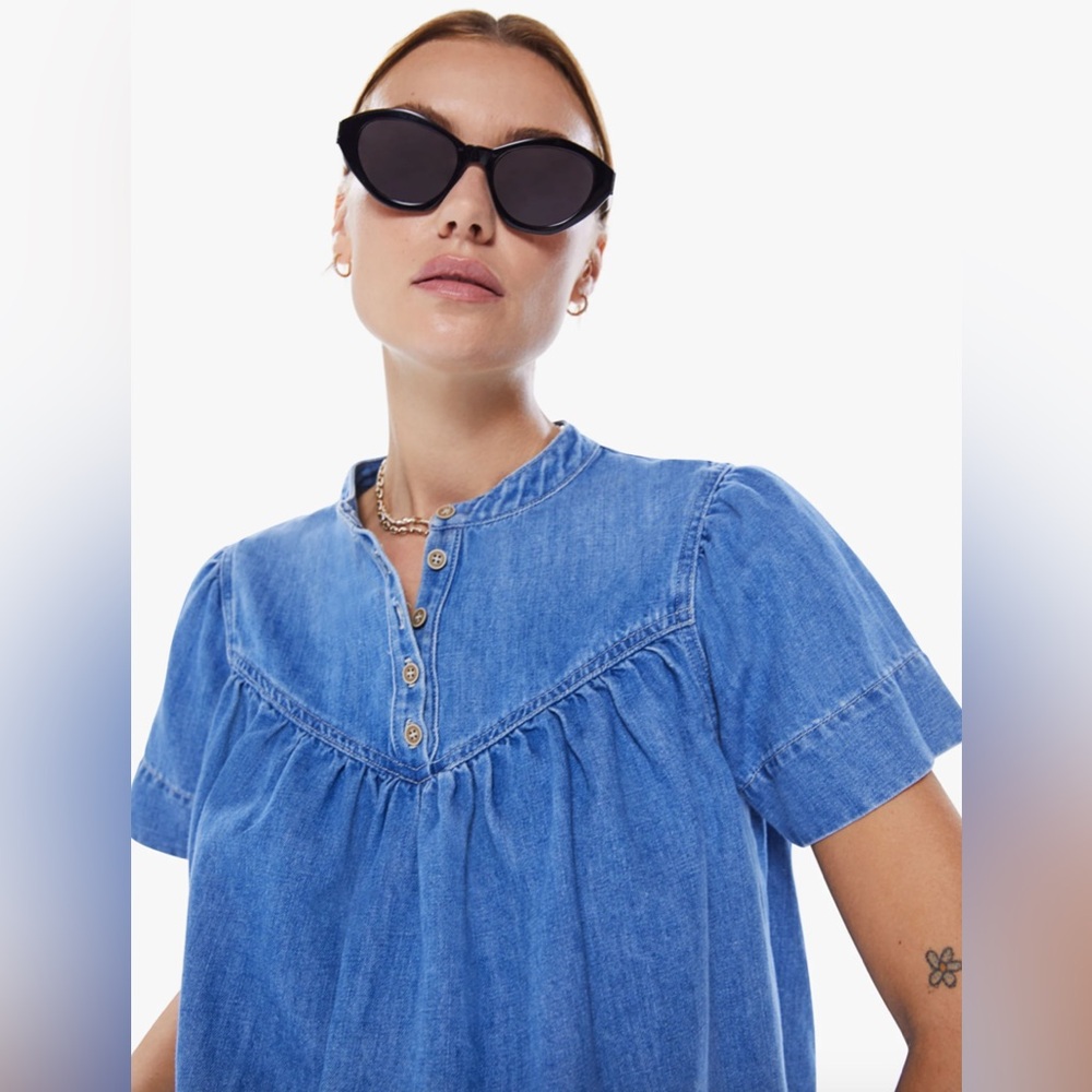 MOTHER denim giggler top size medium